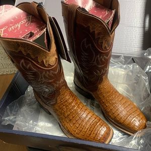 Brand New Lucchese Caiman Men Boots, Size 10.0